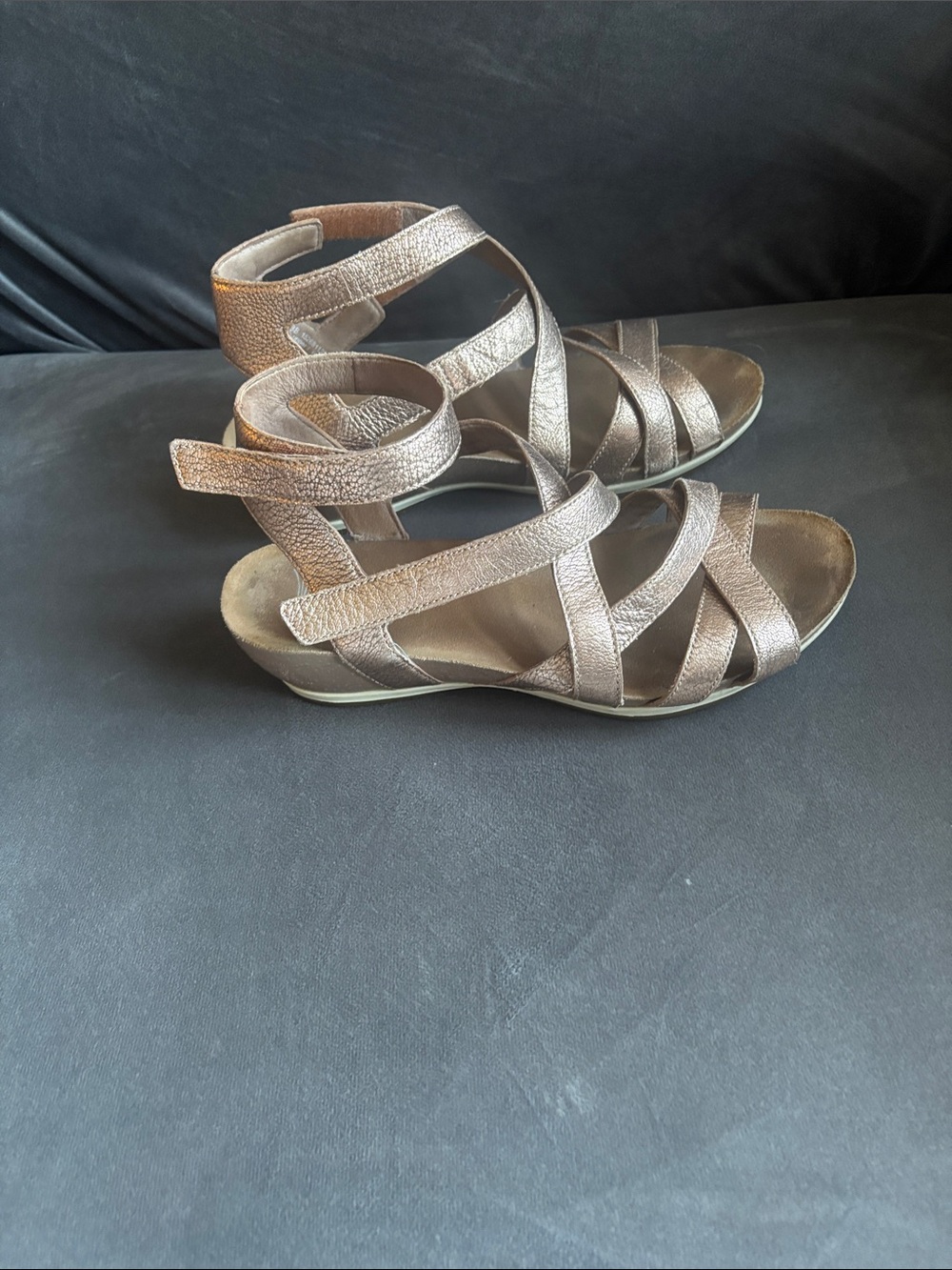 Dansko Metallic Bronze Strappy Sandals Veruca